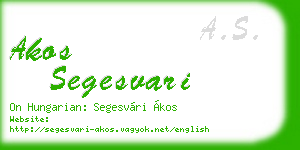 akos segesvari business card